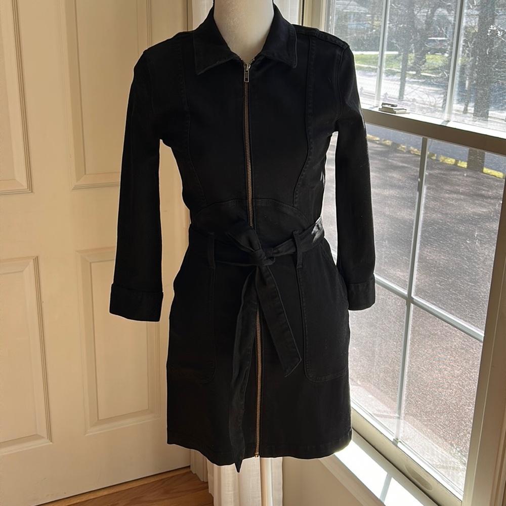 Alice + Olivia Black Denim Stretch Dress NWT